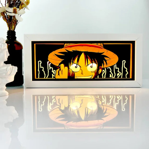 Anime 3D Shadow Lamp Manga Laser Carving Paper Lamp