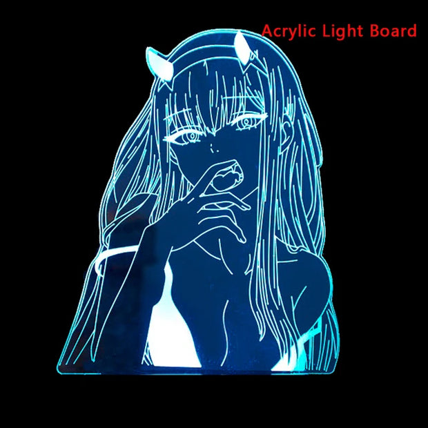 Anime Zero Two 3d Lamp Figure Nightlight